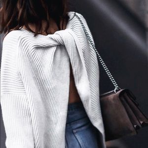 Oversized Open back sweater